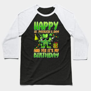 Shamrock Dabbing Happy St. Patrick's Day Baseball T-Shirt